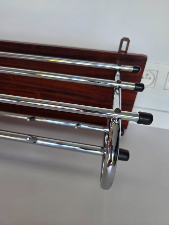 Image 1 of Appendiabiti vintage cromo - teak