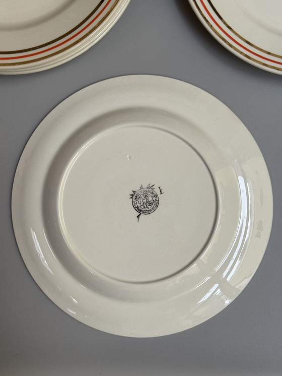 Image 1 of Boch Frères La Louvière, Belgio – Anni '40, 25 cm - Set di 6 Piatti Piani Vintage