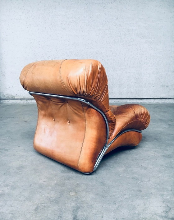 Image 1 of Midcentury Modern Italian Design 'COROLLA' Leather Sectional Sofa by I.P.E. Italy 1970's