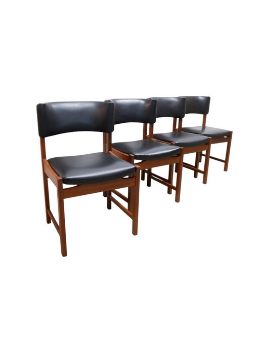 Set van 4 vintage eetkamerstoelen