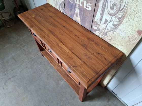 Teak Side Table, Hall Table, Wall Unit. Console Dimensions 110x40cm and 77 cm High. – Wood (photo 5 of 5)