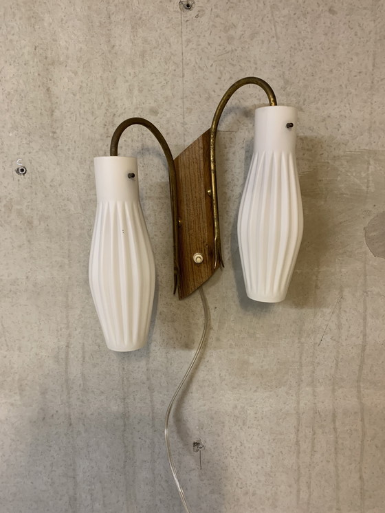 Image 1 of Scandinavian double wall lamp 1950s
