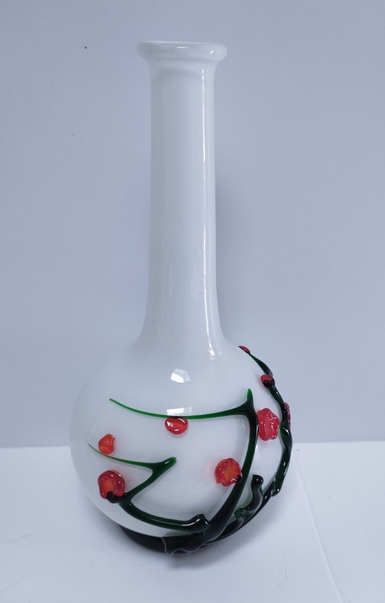 Vaso vintage in pasta di vetro con decoro vegetale giapponese – Vasi (photo 2 of 12)