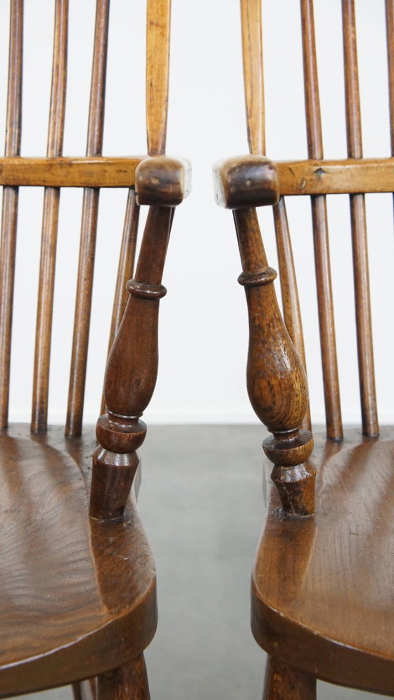 Image 1 of 2 x Antiker englischer Windsor-Stuhl aus dem 19. Jahrhundert aus Ulmenholz