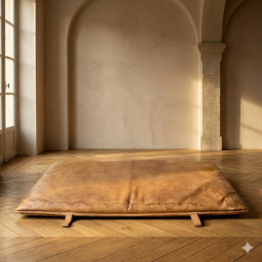 Vintage leren gymmat uit de jaren 1930, Tsjechoslowakije