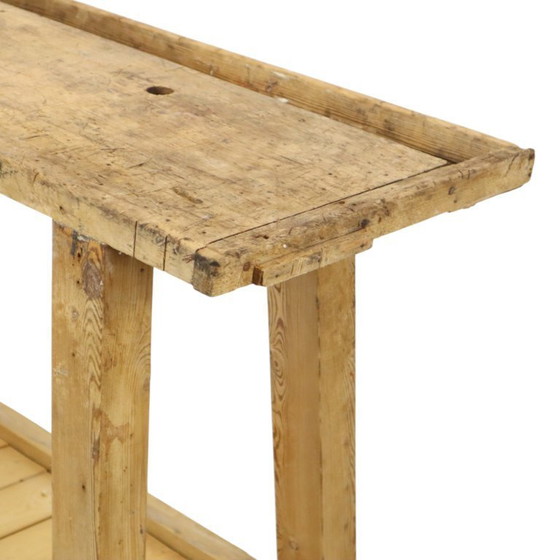 Image 1 of Antiguo banco de trabajo de madera maciza