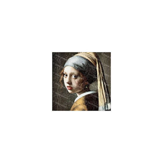 Image 1 of Cornice su tela "La ragazza con la perla" Johannes Vermeer / Decorazione murale (60 x 60 cm)