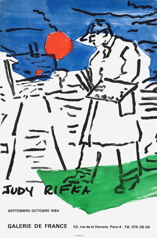 Judy RIFKA Expo 1984 – Galerie de France – Paris-Plakat 1984
