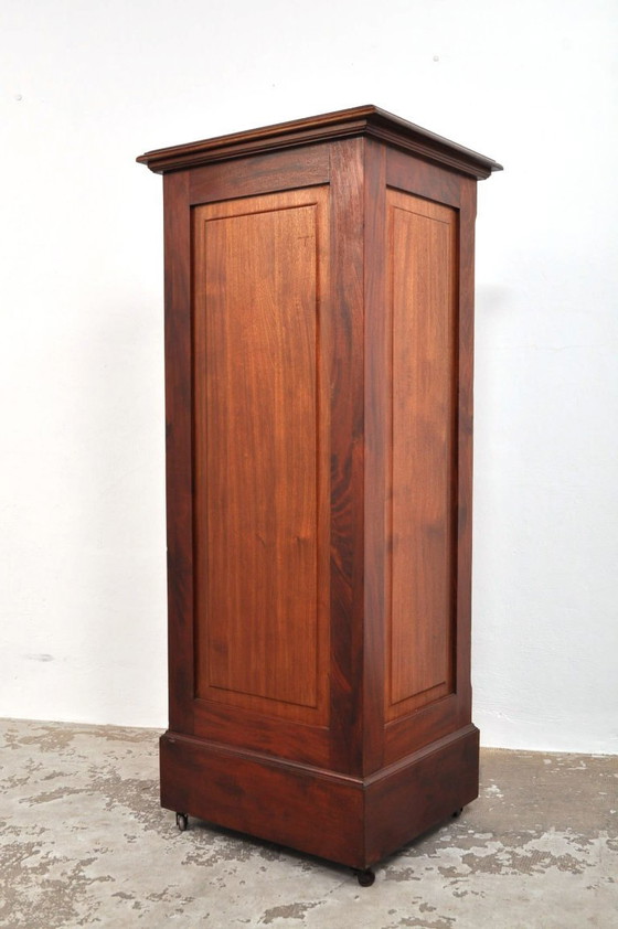 Image 1 of Antico mobiletto con anta a rullo in mogano, anni 1880