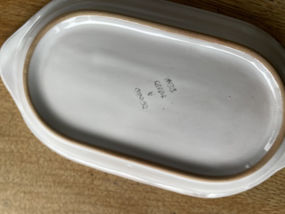 Handbeschilderde botervloot met vogelmotief – Tafelwaar, Ceramic (photo 6 of 6)