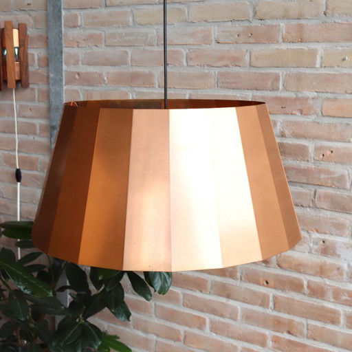 Piet Hein Eek copper pleated pendant lamp