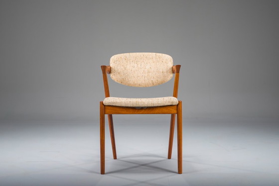 Image 1 of Mid-Century Modern Teak Model 42 Stuhl von Kai Kristiansen für Schou Andersen, 1960er Jahre