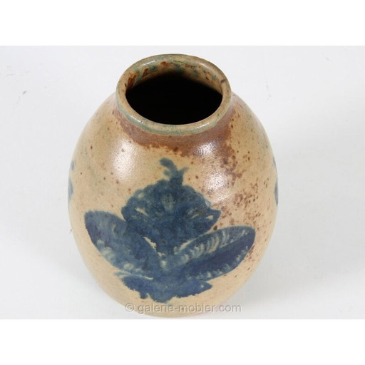 Vase scandinave vintage en céramique, pièce unique de Patrick Nordstrom, 1924