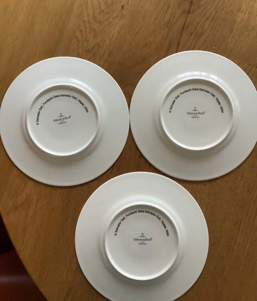 Drei Teller Villeroy&Boch Salvador Dalí.