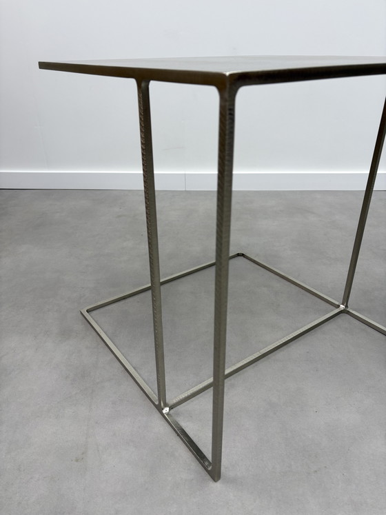 2x Tavolini Minotti Leger originali Rodolfo Dordoni anni '90 – Iron (photo 11 of 12)
