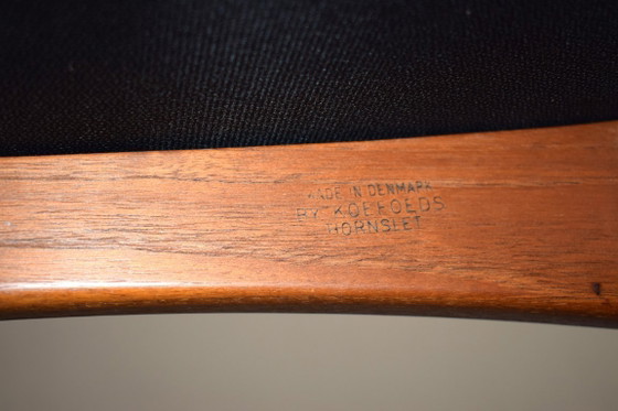 Image 1 of Sillas de comedor Mid-Century de teca y lana Eva de Niels Koefoed para Koefoed Hornslet, años 60. Juego de 4
