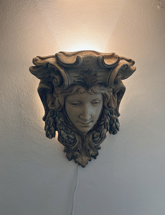 Image 1 of Unique sculptural wall lamp with a warm, classic look