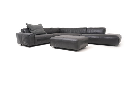 Rolf Benz Mio Pouf Ensemble Canapé Canapé d'angle Canapé d'angle en cuir