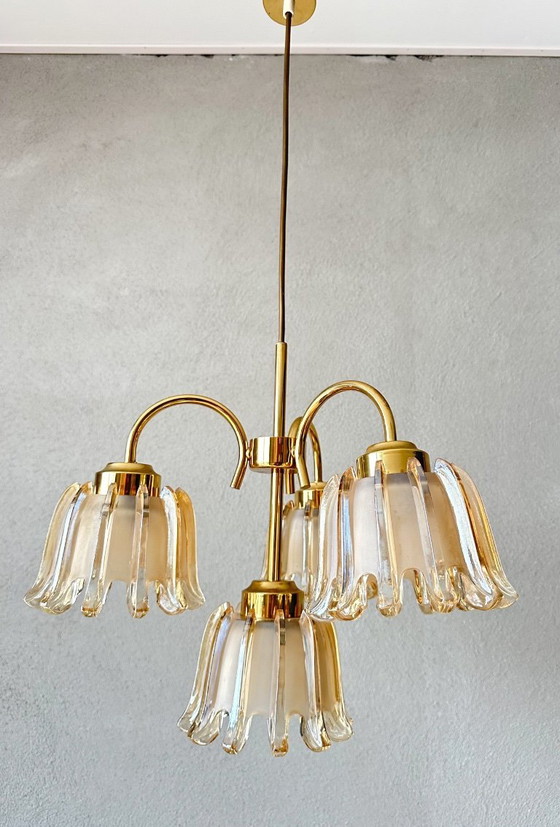 Image 1 of Lampada a sospensione vintage color ambra