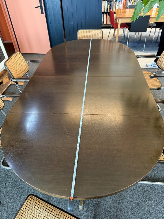 Image 1 of Vintage Thonet Extendable Round Dining Table - Danish Design - Solid Wood