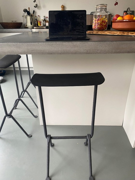 Image 1 of 4x Magis - Officina barkruk H75 polypropylene zink/zwart