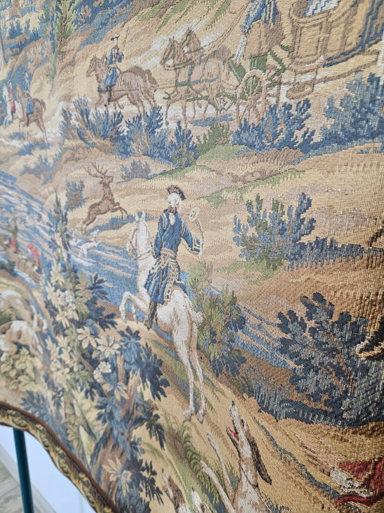 Wandtapijt met jachtmotief in Aubusson-stijl van JP Paris, jaren 70 – Wanddecoratie, Textile, 1970 (photo 5 of 18)