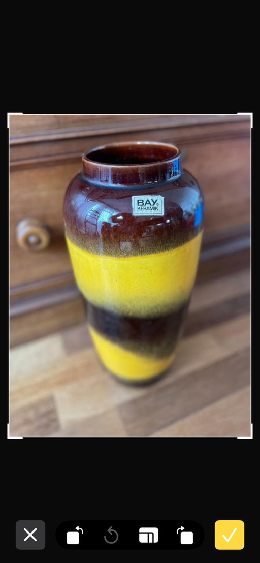 Vaso vintage Bay in ceramica – anni '60/'70 – 40 cm