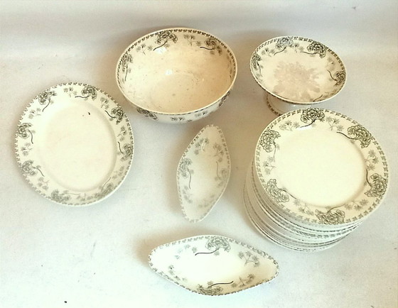 Palmyre Sarreguemines 24-Piece Crockery Set, Early 20th Century – Ceramic (photo 8 of 11)