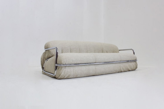 Vintage Italian Mario Sabot Sofa 1970s – 3-5 seaters, Chrome (photo 6 of 9)