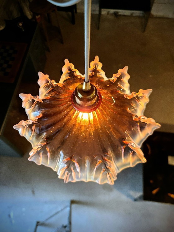 Image 1 of sospensione in vetro opalino rosa