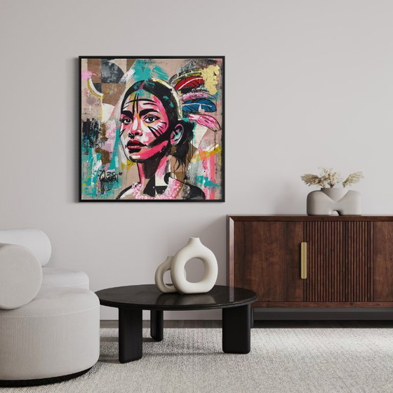 Image 1 of Cuore d'oro - Dipinto pop art 103 x 103