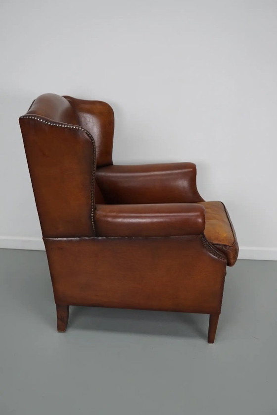 Image 1 of Vintage Nederlandse cognackleurige leren clubfauteuil