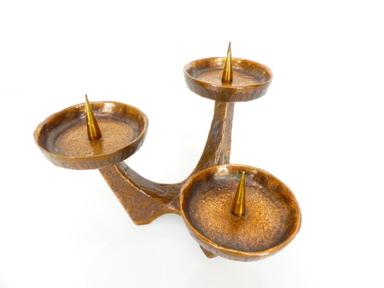 Image 1 of Vintage Bronze Brutalist Candlestick 1960-1970