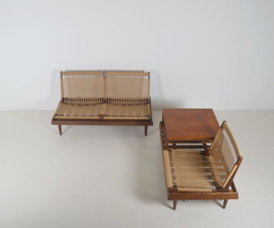 Image 1 of Set Deense zetels TV161 ontworpen door Hans Olsen voor Bramin, jaren '50