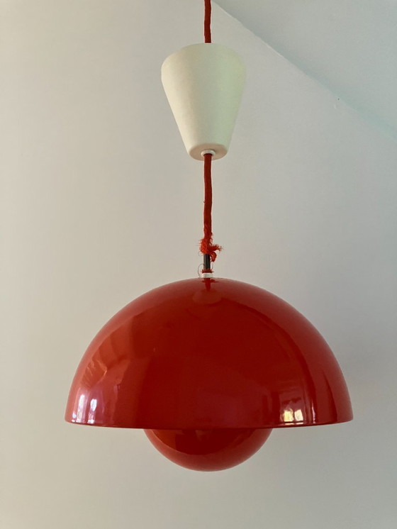 Image 1 of 2x Verner Panton Flowerpot VP1 rosso design scandinavo