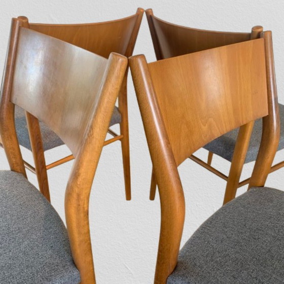 Image 1 of Set di 6 sedie da pranzo di Lübke