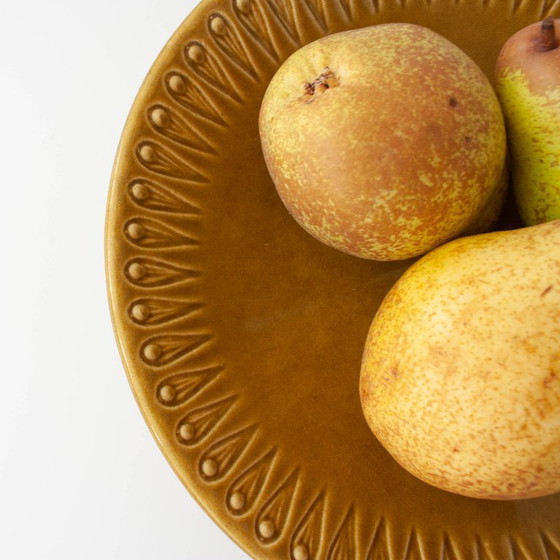 1960s Scandinavian Ceramic Plate in Green Mustard Tone – Crockery (photo 12 of 15)