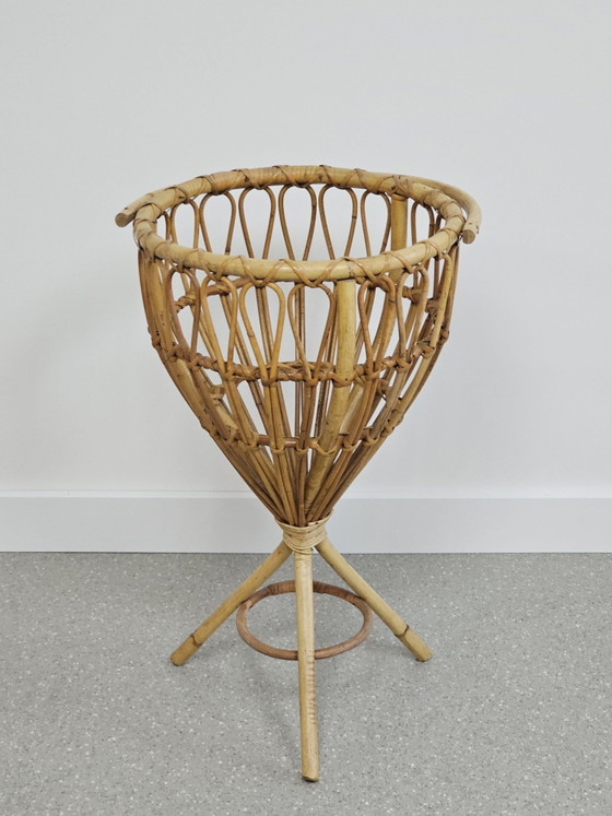 Cesto da cucito vintage in rattan, cesto per lavori, Porta piante, Beige (foto 8 di 11)