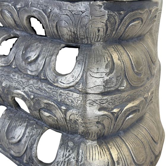 Large Chinese Incense Buddha – 1980s – 85.6 cm – Sculpture (photo 27 of 30)