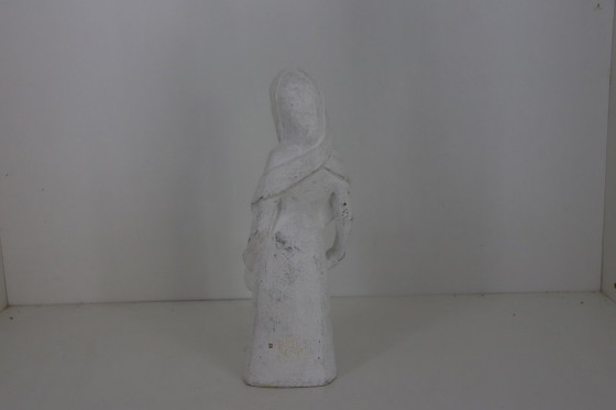 Prachtig Gestileerd Vintage Maria Beeld met Kindje Jezus – 32 cm / 1,9 kg – Beeldhouwkunst, Ceramic (photo 3 of 7)