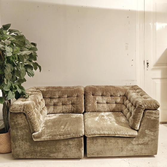 Image 1 of Vintage elementenbank zilvergrijs