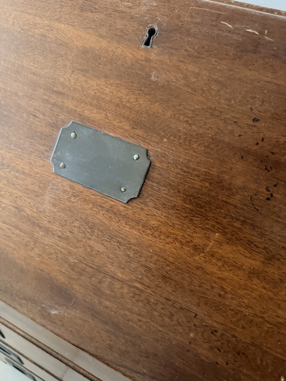 Image 1 of Bureau de secrétaire de style campagne anglaise – Mobilier militaire de campagne