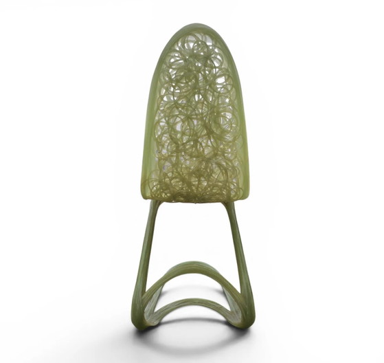 Plastic / polyester hand made chair / 1990s – Adjustable recliner chair (photo 8 of 8)
