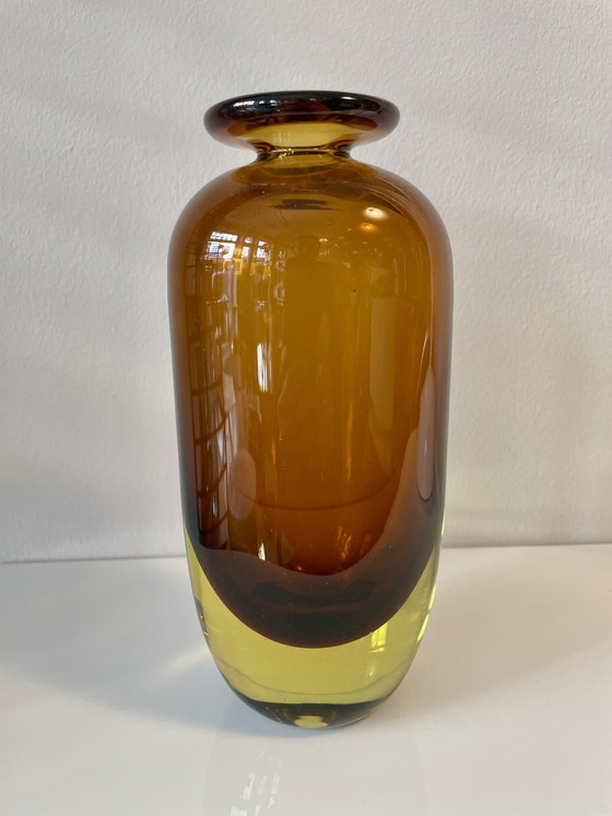 Image 1 of Gunnar Ander mundgeblasene Kunstglasvase für Lindshammar