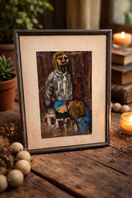 Exclusief Amerikaans Mid-Century Expressionisme | "Curiosity" door Therese Aria (Mercer Island, USA) | Modern Krachtig Abstract