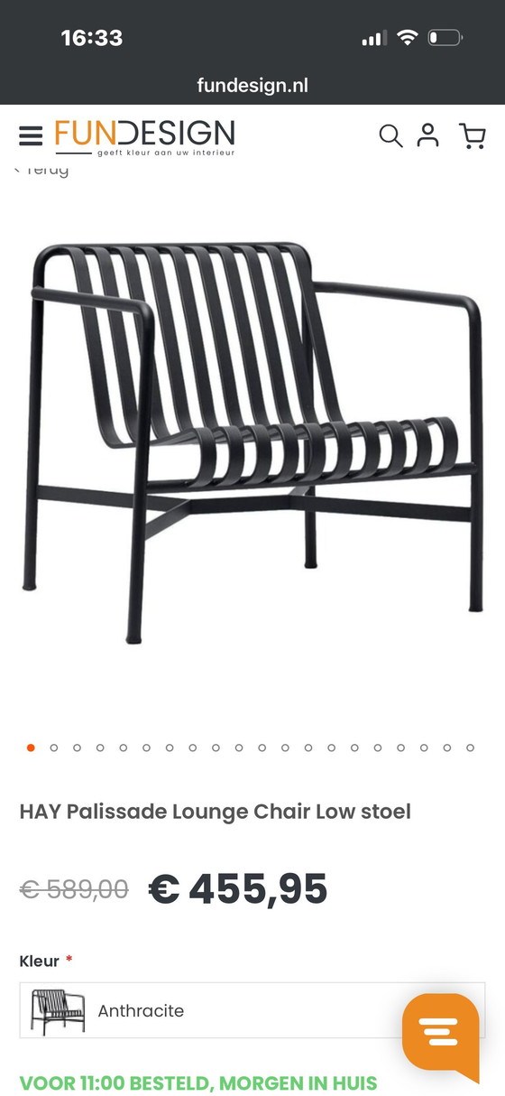 Image 1 of chaise basse en palissade de foin