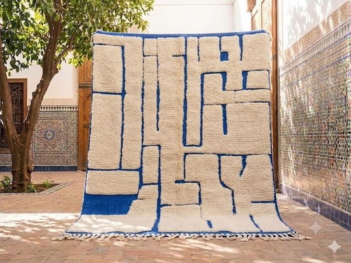 Handgemaakt Berber wollen vloerkleed – Natuurlijke warmte & Gezellig comfort 220/280
