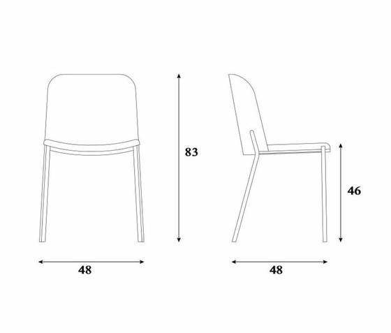 Image 1 of Conjunto de 4 sillas de diseño