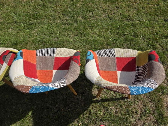 Set aus 6 mehrfarbigen Norrwood Esszimmerstühlen – Textile (photo 6 of 14)