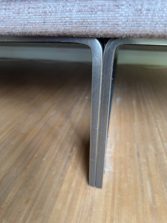 Image 1 of Busnelli BLUMUN Sofa + Pouf, Christophe Pillet, italienisches Design, Bronzesockel